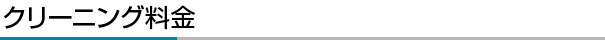 クリーニング料金